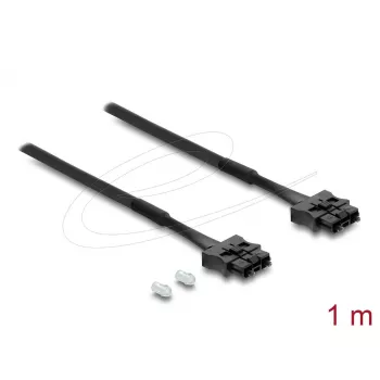 DELOCK kuituoptinen POF-muovi-servo-patch-kaapeli ST - ST 1 m, musta
