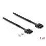DELOCK kuituoptinen POF-muovi-servo-patch-kaapeli ST - ST 1 m, musta