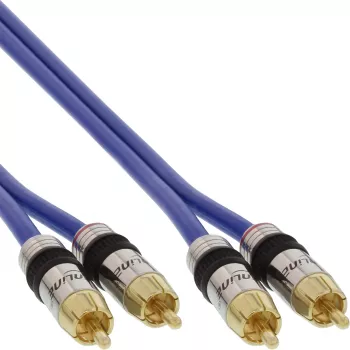 InLine Premium RCA-äänikaapeli 2x RCA pistoke / pistoke kullattu 5 m