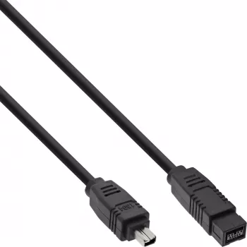 InLine FireWire 400 - 800 1394b kaapeli (4/9-pin pistoke, 1,8 m), musta