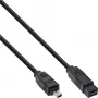 InLine FireWire 400 - 800 1394b kaapeli (4/9-pin pistoke, 1,8 m), musta