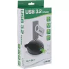 InLine USB 3.2 Gen.1 -kaapeli USB Type-A M / A F + virta, telineellä, musta, 2 m