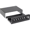 InLine pöytäkeskitinrasia 8x Keystone RJ45, metalli, musta RAL9005