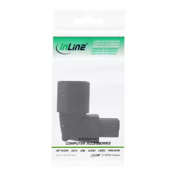 InLine virtalähdeadapteri IEC 60320 C14 / C5, ylös/alas taivutettu, 3-napainen IEC-laite