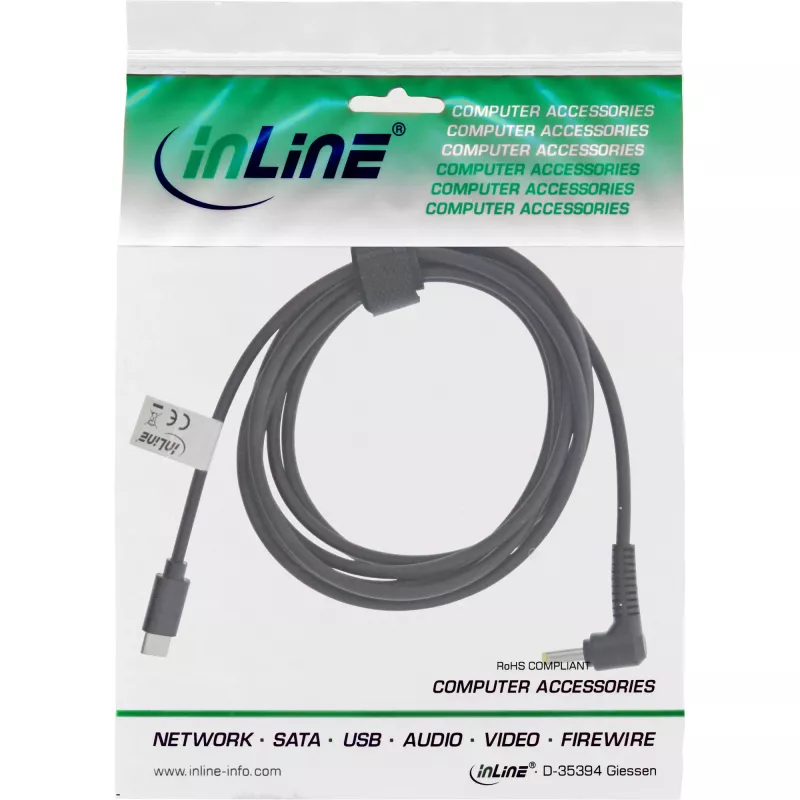InLine USB-C - BenQ/ASUS kannettava (pyöreä/pieni) latauskaapeli, 2 m