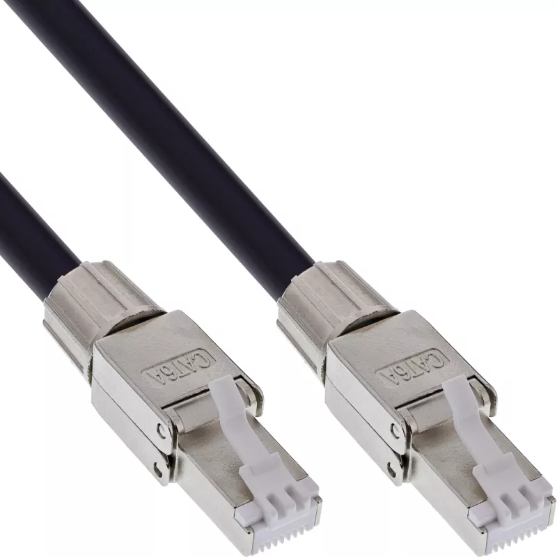 Verkkokaapeli InLine 78594A RJ-45 Cat.6A 90 m musta