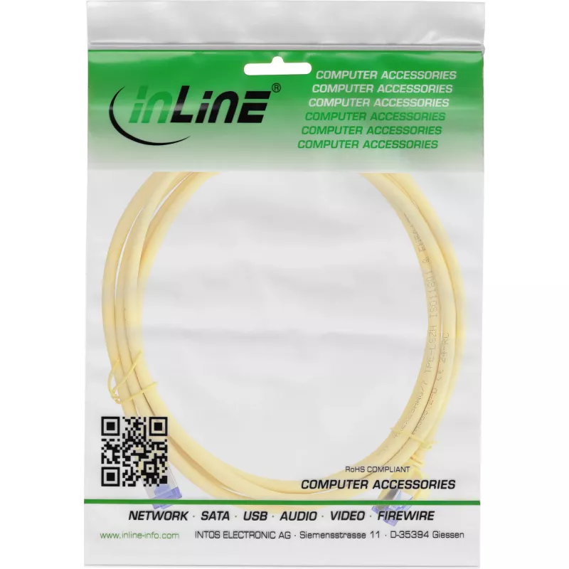 InLine 74914Y verkkokaapeli keltainen 1,5 m Cat6a S/FTP (S-STP)