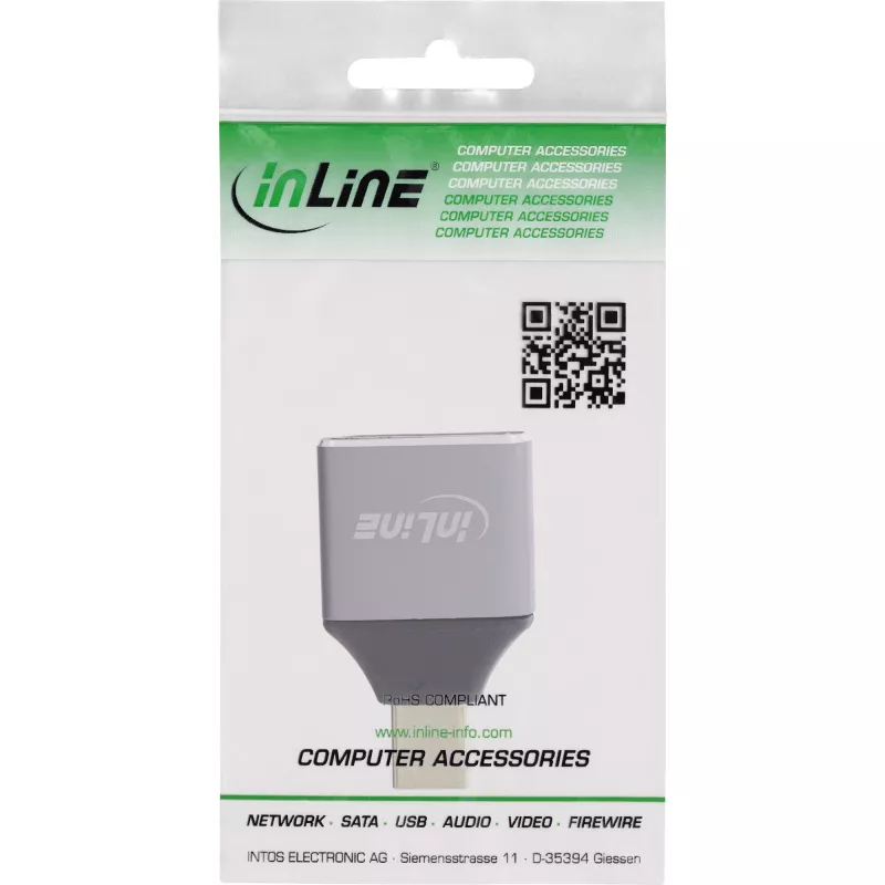 InLine 17291C kaapeliadapteri DisplayPort Mini DisplayPort harmaa, musta