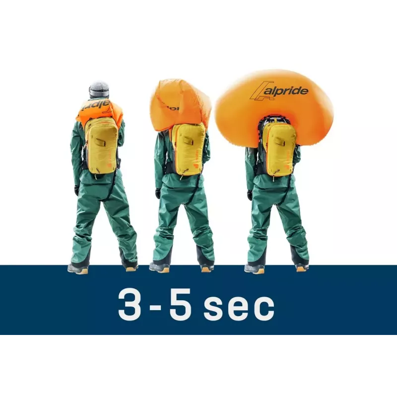 Lumivyöryreppu DEUTER Alproof Lite 22 – 22 L, kurkuma/musta, kevyt, luotettava