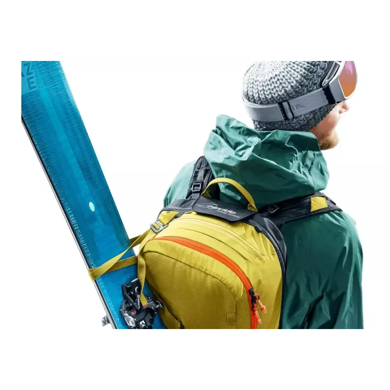 Lumivyöryreppu DEUTER Alproof Lite 22 – 22 L, kurkuma/musta, kevyt, luotettava