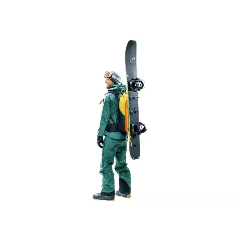 Lumivyöryreppu DEUTER Alproof Lite 22 – 22 L, kurkuma/musta, kevyt, luotettava