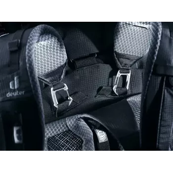 Reppu DEUTER Aircontact Pro 75+10 — 75+10 l tilavuus, musta, kestävä vedenpitävä