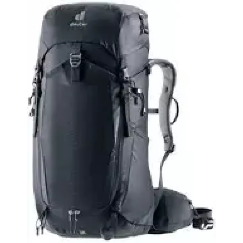 Reppu DEUTER Trail PRO 34 SL — naisten vaellusreppu 34 L, kevyt, tukeva, musta