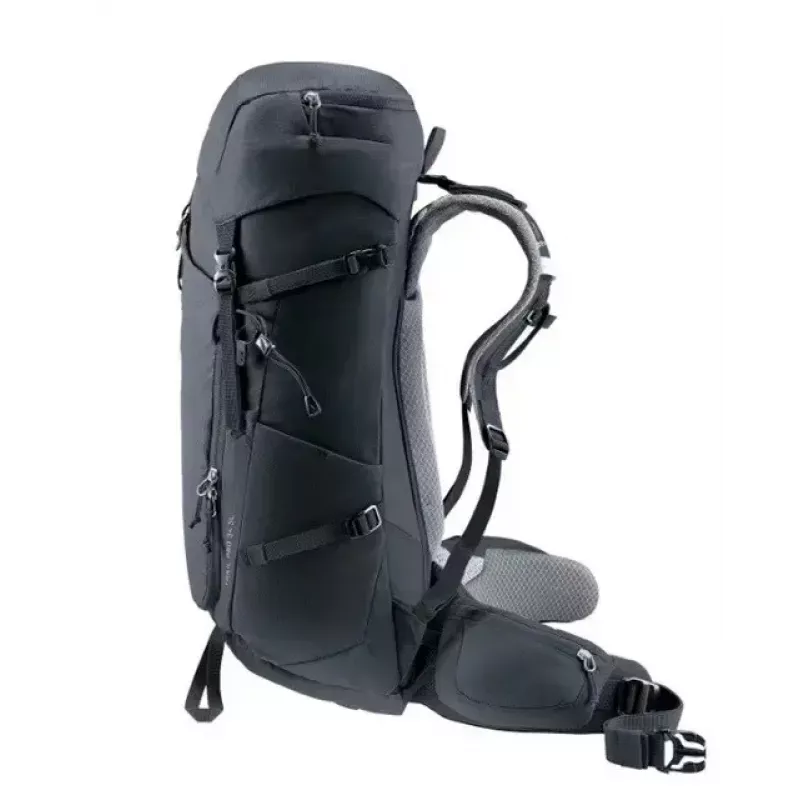Reppu DEUTER Trail PRO 34 SL — naisten vaellusreppu 34 L, kevyt, tukeva, musta