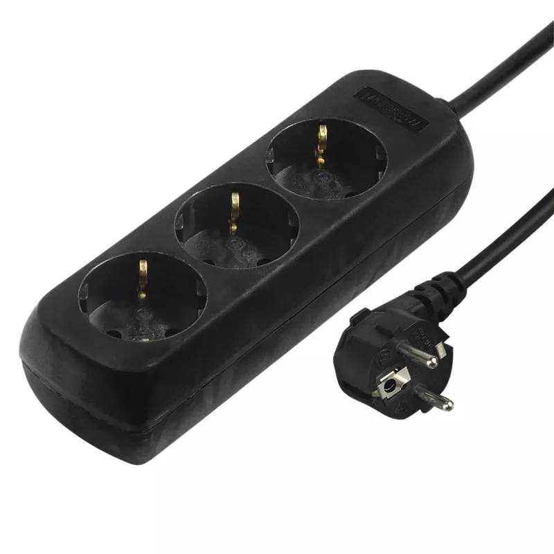 Hama 00108841 ylijännitesuoja musta 3 AC-pistorasia(a) 230 V 3 m