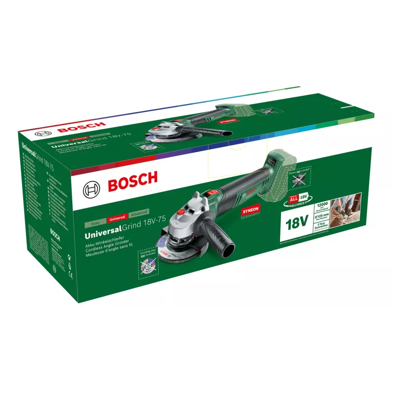 Bosch Universal Grind 18V-75 kulmahiomakone 11,5 cm 12000 kierr./min 1,7 kg