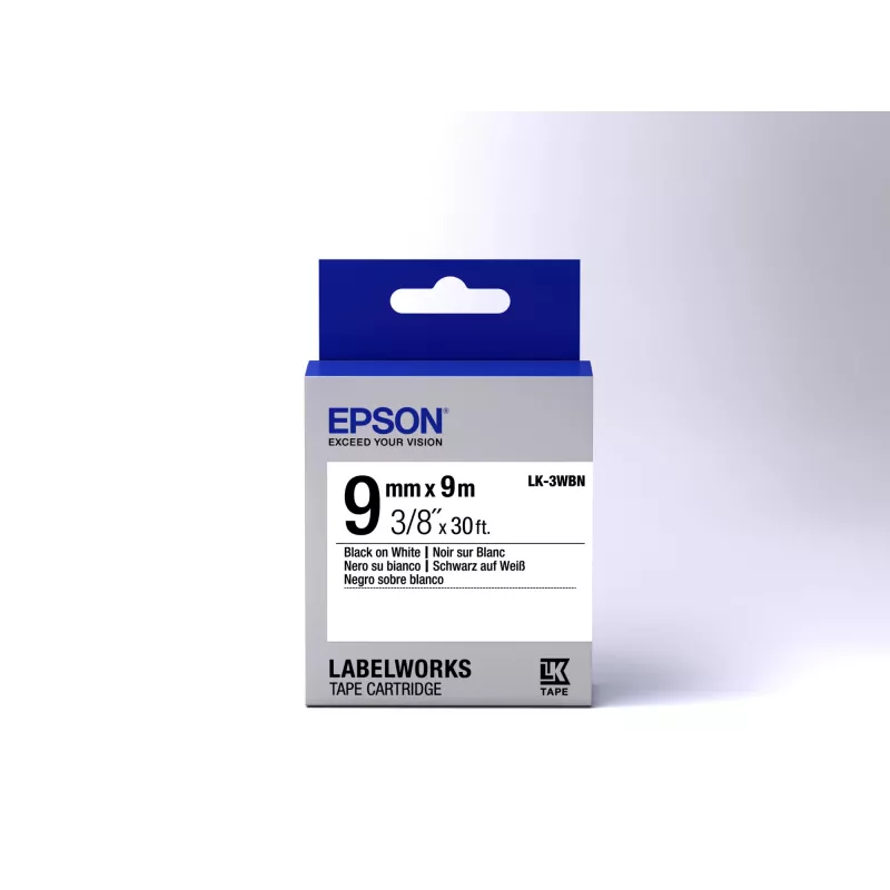 Epson tarranauha Standard LK-3WBN Standard musta/valkoinen 9 mm (9 m)