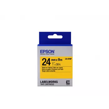 Epson tarranauha Pastell LK-6YBP musta/keltainen 24 mm (9 m)