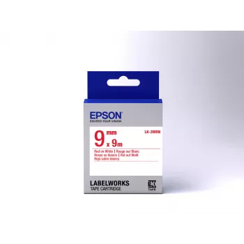 Epson tarrakasetti Standard LK-3WRN punainen/valkoinen 9mm (9m), punainen valkoisella, Japani, 9 mm, 9 m, 1 kpl, 25 mm