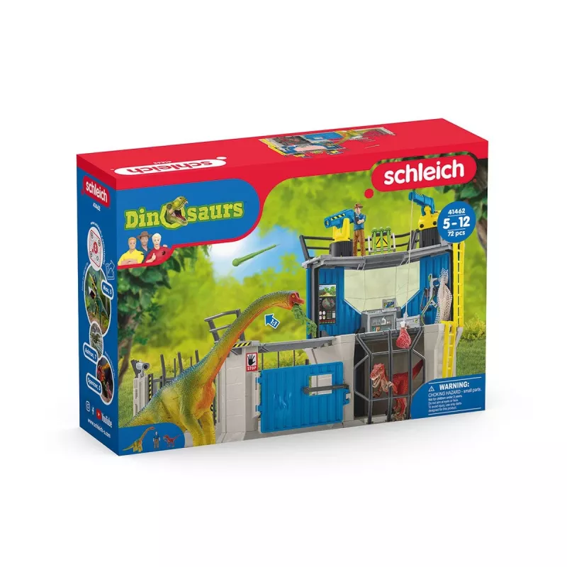 Dinosaurusleikkisetti Schleich suuri dino-tutkimusasema