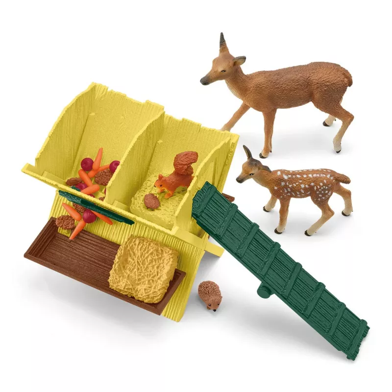 Metsäneläinsetti Schleich 42658S värikkäät ruokintalisävarusteet