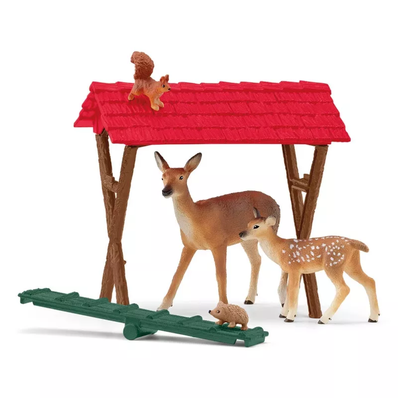 Metsäneläinsetti Schleich 42658S värikkäät ruokintalisävarusteet