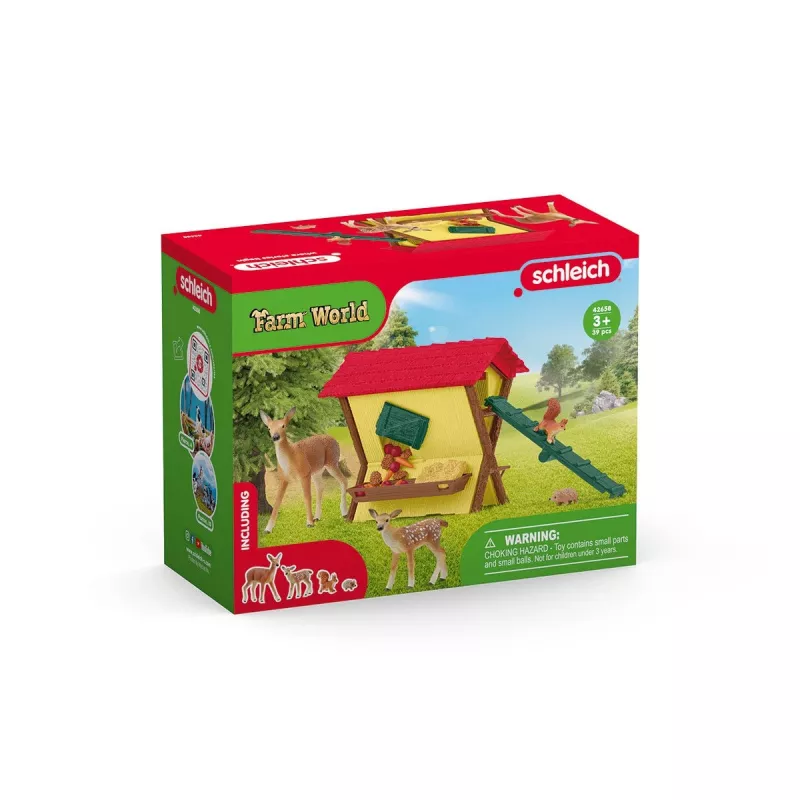 Metsäneläinsetti Schleich 42658S värikkäät ruokintalisävarusteet