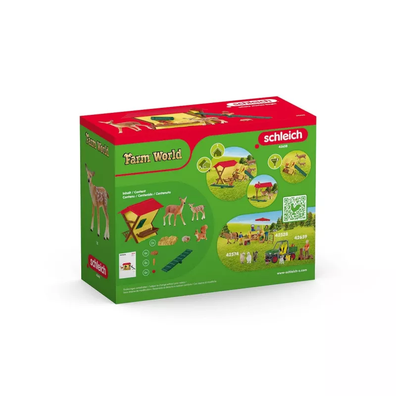 Metsäneläinsetti Schleich 42658S värikkäät ruokintalisävarusteet
