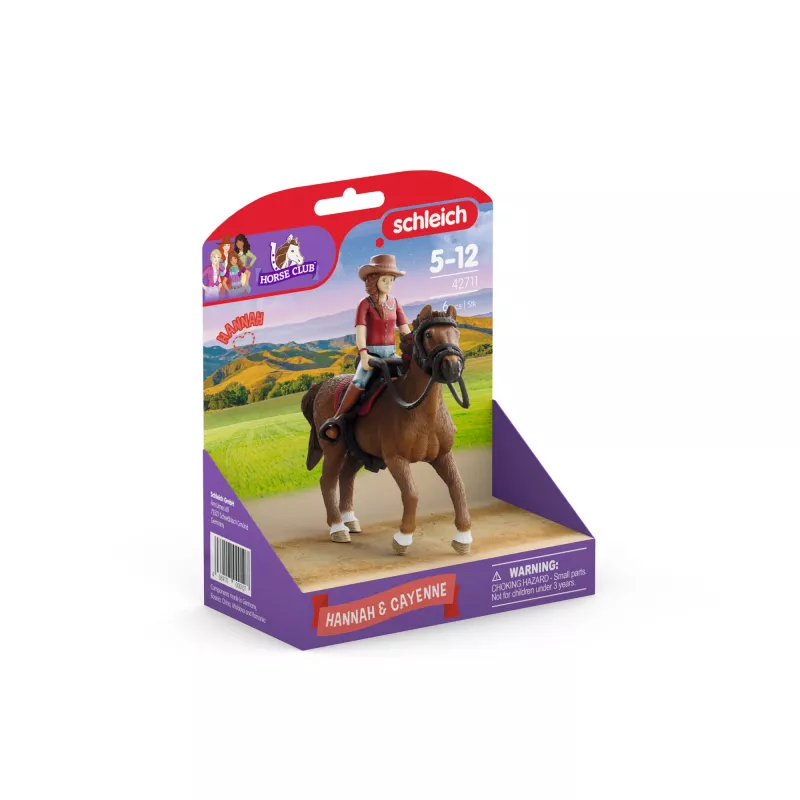 schleich HORSE CLUB Hannah & Cayenne, 5 vuotta, hevoset, monivärinen