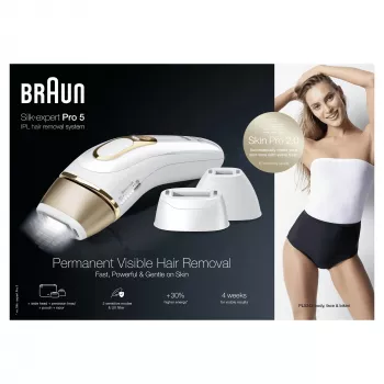Braun Silk-expert Pro 5 PL5243 Intense Pulsed Light (IPL) kulta, valkoinen