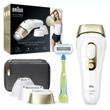 Braun Silk-expert Pro 5 PL5243 Intense Pulsed Light (IPL) kulta, valkoinen