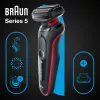 Braun Series 5 51-R1200S miesten parranajokone kalvoparranajokone trimmeri musta, punainen