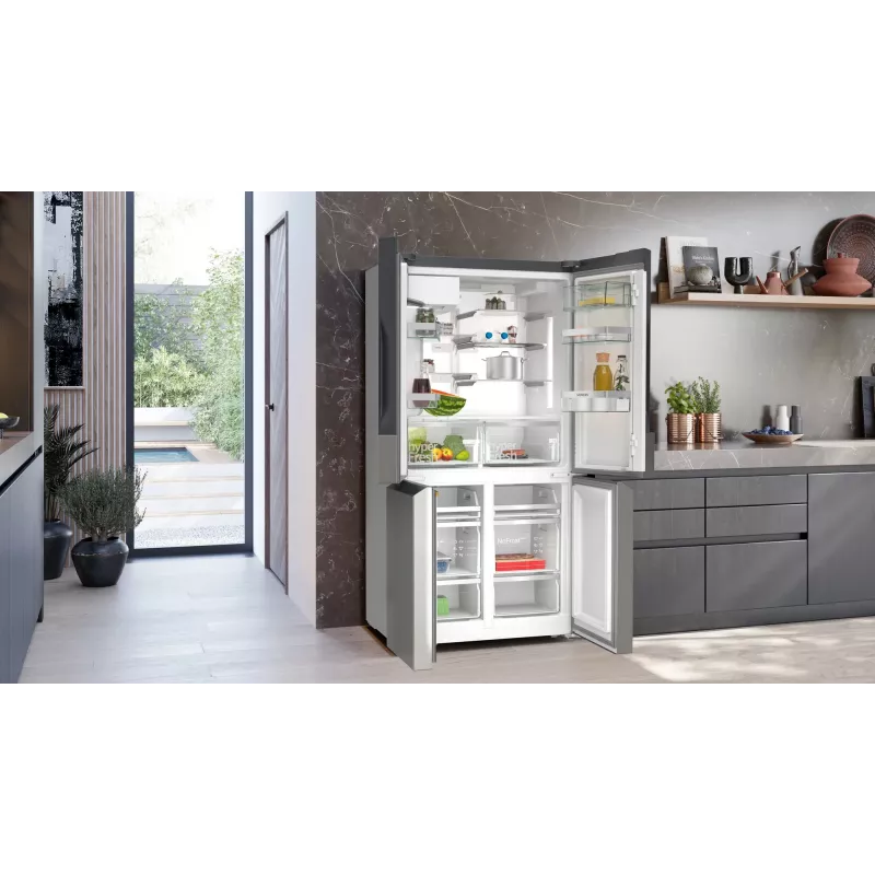 Siemens KF96DPPEA side-by-side-jääkaappi vapaasti seisova 574 l ruostumaton teräs