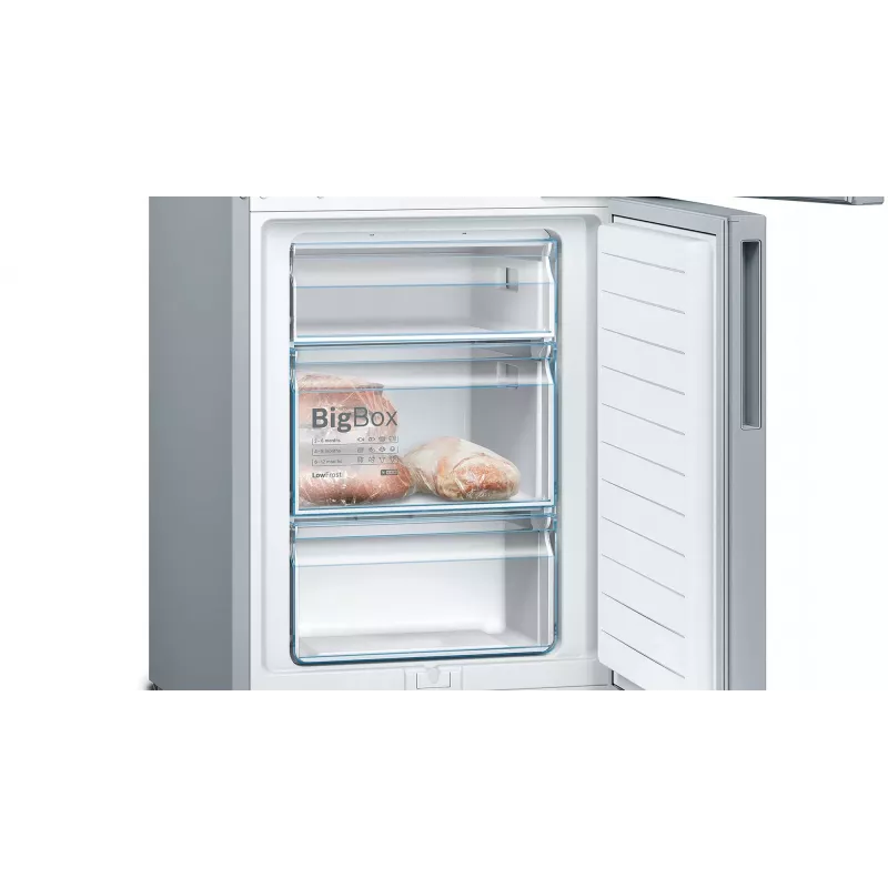 Bosch Serie 4 KGV332LEA jää-pakastinyhdistelmä vapaasti seisova 289 L ruostumaton teräs