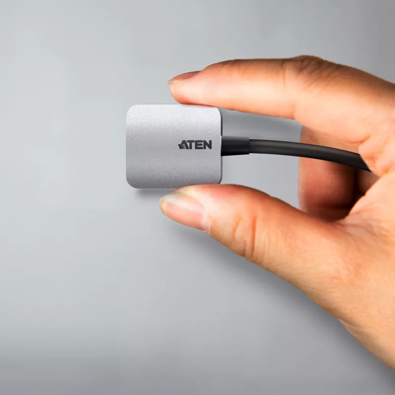 ATEN USB-C-VGA-sovitin, USB Type-C, VGA (D-Sub), uros, naaras, suora, suora