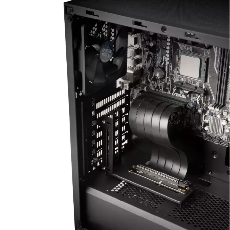 Pystysuuntainen GPU-teline Akasa RISER musta PRO
