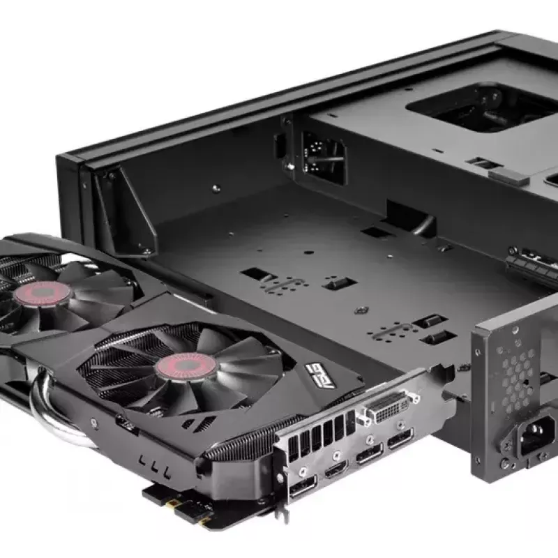PC-kotelo Silverstone RVZ02 Small Form Factor musta, hopea