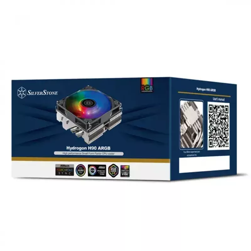 Tuuletin Silverstone Hydrogon H90 ARGB 9,2 cm musta 500-2600 RPM