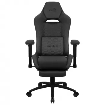 Aerocool ROYALASHBK premium ergonominen pelituoli jalkatuella Aeroweave-teknologia musta