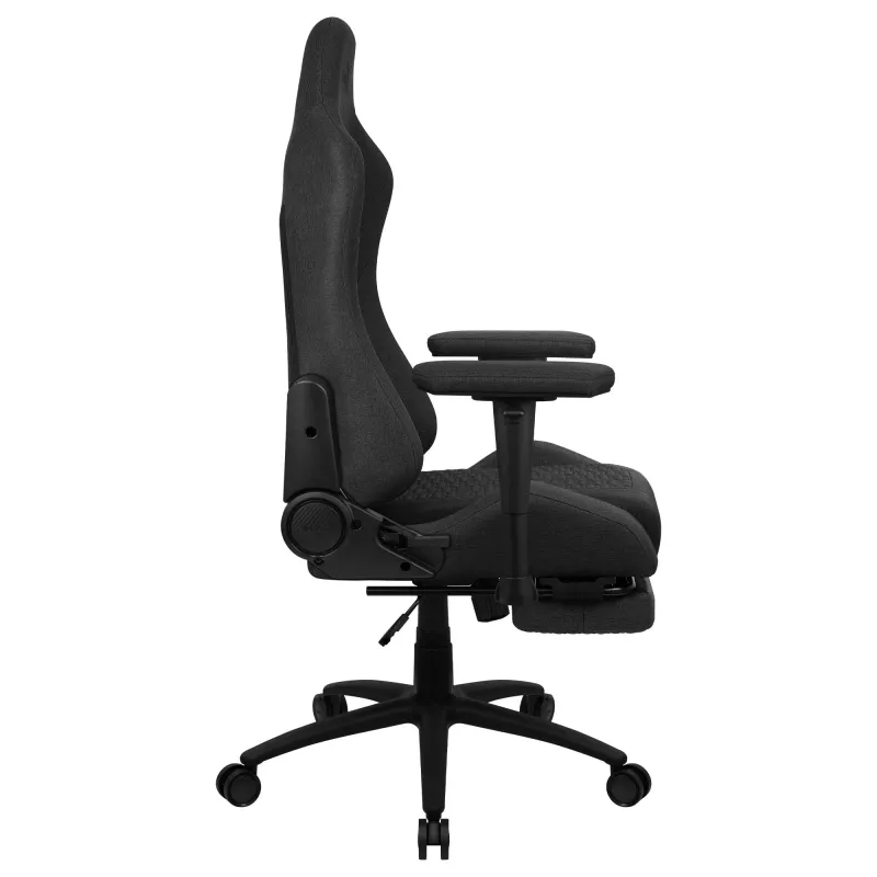 Aerocool ROYALASHBK premium ergonominen pelituoli jalkatuella Aeroweave-teknologia musta
