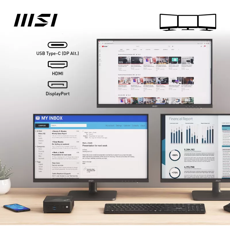 MSI Cubi N ADL-006DE Intel® N N200 4 GB DDR4-SDRAM 128 GB SSD Windows 11 Pro -minitietokone musta