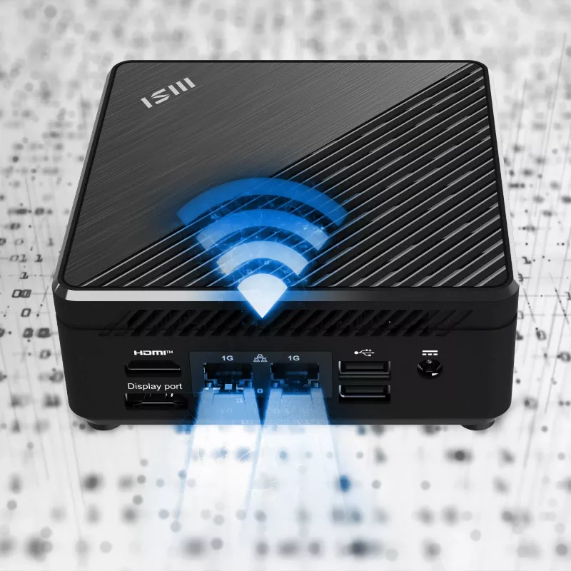 MSI Cubi N ADL-006DE Intel® N N200 4 GB DDR4-SDRAM 128 GB SSD Windows 11 Pro -minitietokone musta