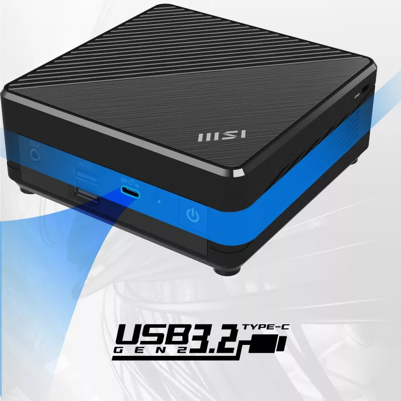 MSI Cubi N ADL-006DE Intel® N N200 4 GB DDR4-SDRAM 128 GB SSD Windows 11 Pro -minitietokone musta
