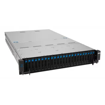 Rack-palvelin ASUS RS520A-E12-RS24U Socket SP5, AMD EPYC 9004, 1 CPU, 24x DDR5 DIMM, max. 6,14 TB, 2U, 26x 2,5 tuuman kiintolevypaikkaa, 1600W virtalähde