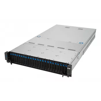 Rack-palvelin ASUS RS520A-E12-RS24U Socket SP5, AMD EPYC 9004, 1 CPU, 24x DDR5 DIMM, max. 6,14 TB, 2U, 26x 2,5 tuuman kiintolevypaikkaa, 1600W virtalähde