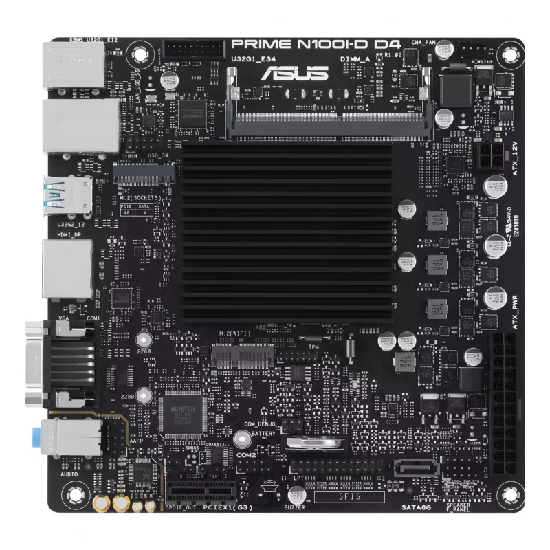 Emolevy ASUS PRIME N100I-D D4, Intel-piirisarja, ei kantaa, mini ITX
