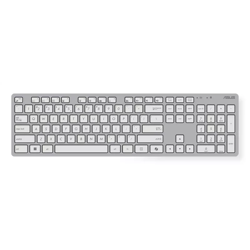 Langaton näppäimistö- ja hiirisarja ASUS W5000 venäläinen näppäimistöasettelu valkoinen