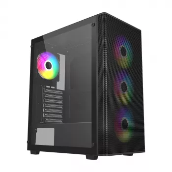 FSP M220-BA kotelo Midi-Tower mATX, ATX musta ARGB