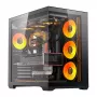Tietokonekotelo Darkflash C280 (musta) 7 esiasennetulla tuulettimella