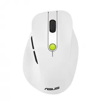Hiiri ASUS MD105 /VT-GN — oikeakätinen RF langaton + Bluetooth, 2400 DPI, vieritysrulla, paristokäyttöinen, valkoinen/vihreä